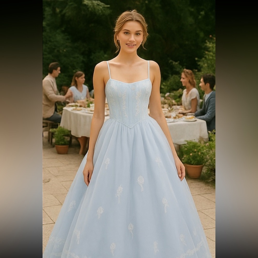 Fairytale Princess Ballgown Quinceanera Dress Corset Bodice Full Maxi Skirt 12 - Picture 4 of 16